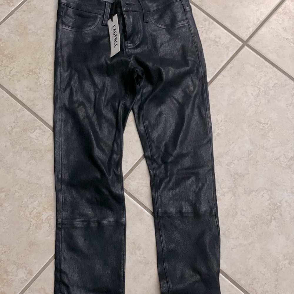 Black leather pants